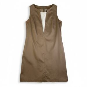 Punch Womens Sleeveless Mini Dress Tan Brown 4 Neutral Career USA Fairy Grunge